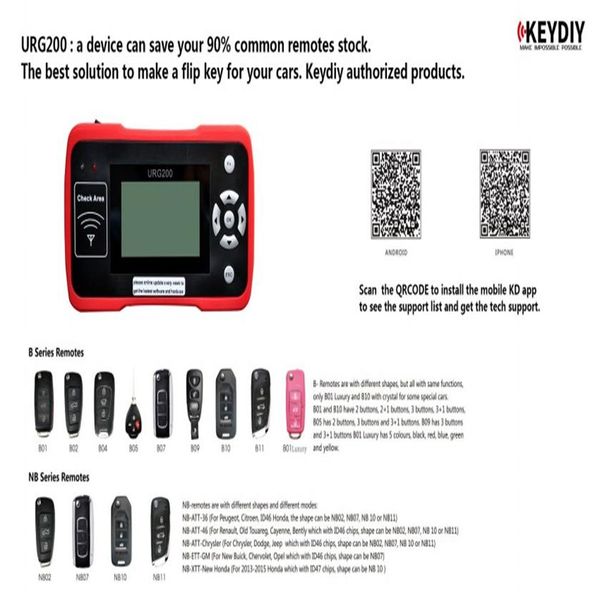 2017new good Origianl KEYDIY URG200 Remote Maker the Tool for Remote Control World Stessa funzione con il KD900 Remote Maker334e