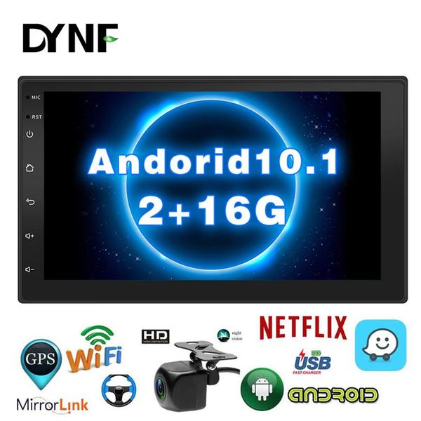 RAM 2g ROM 16G 7 polegadas Car Audio Full Touch Screen GPS WIFI HD Câmera de visão traseira Car DVD player 205y