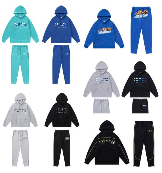 Trailsuit Tuzağı Yıldız Baskılı Spor Giyim Erkek Tişörtleri Sıcak İki Parçalı Set Gevşek Hoodie Sweatshirt Pantolon Jogging