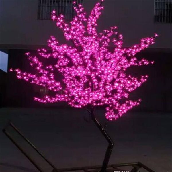 864 Stück LEDs, 1,8 m hoch, LED-Kirschblütenbaum-Weihnachtsbaumlicht, wasserdicht, 110–220 VAC, rosa Farbe, für den Außenbereich, Ship264p
