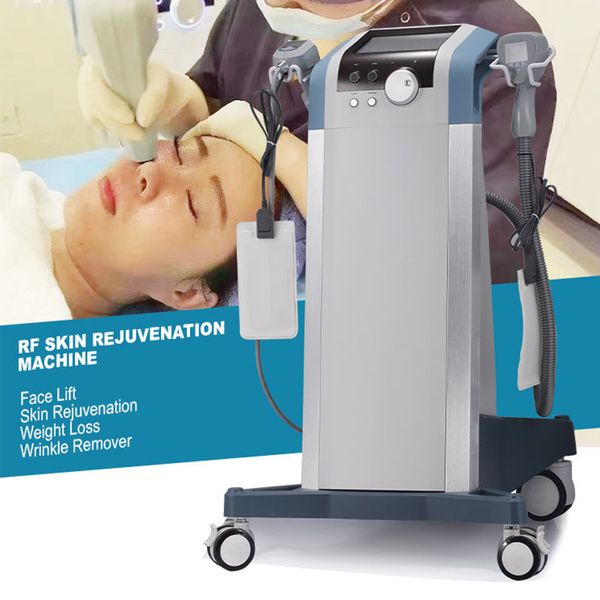 Máquina de emagrecimento portátil rf ultrassom rf remoção de celulite remoção de rugas lifting facial 2 alças 360 máquina redutora de gordura