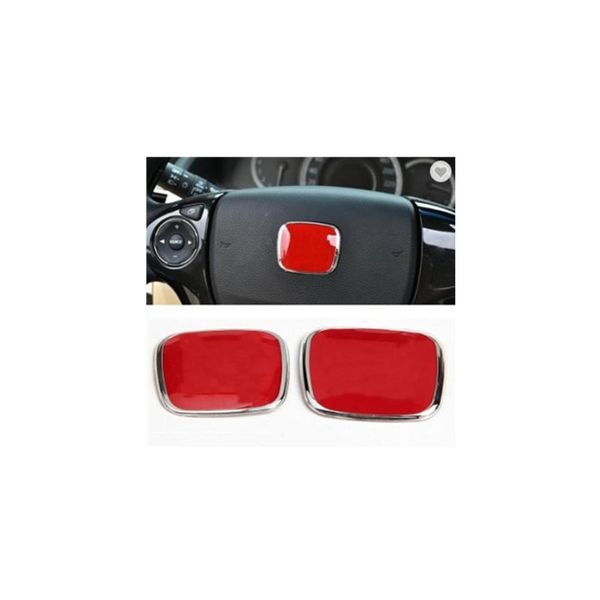 H Auto Car Steering Volante Emblema Distintivos Adesivo Símbolos Capa Preto Azul Vermelho Preto Vermelho Todos os Carros269y