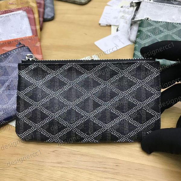 Designer-Geldbörse aus Segeltuch, Kartenhalter, luxuriöse Mini-Geldbörsen aus weichem Leder, Tasche für Herren und Damen, klassisches Buchstaben-Design, Reißverschluss, Schlüsselanhänger, Reisedokument, Kreditkarten, Geldbörse