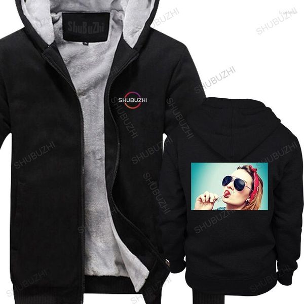 Erkek hoodies geldi erkekler kış sıcak siyah kapüşonlu fermuar moda kız pamuk polar ceket erkek için gündelik serin sweatshirt damla