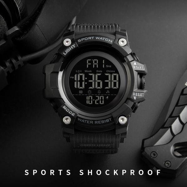 Relógios de pulso SKMEI Countdown Stopwatch Sport Watch Relógios masculinos Marcas de luxo Relógios de pulso masculinos à prova d'água LED Eletrônico Digital masculino Relógio 230728