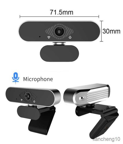 Web Kameraları 2023 Mikrofonlu Webcam 1080p Bilgisayar Canlı Kamera Milyon Piksel Driver-Free R230728