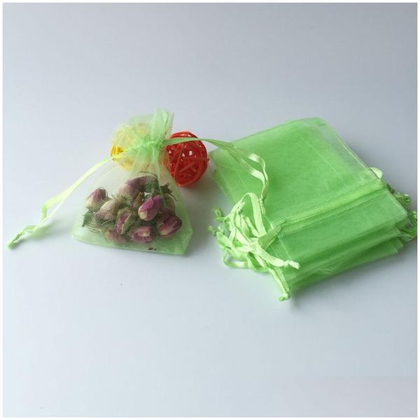 Kunsthandwerk 7 x 9 cm Premium-Organza-Bevorzugungs-Geschenkbeutel Schmuckbeutel Bündeltaschen Beutel aus reinem Garn 100 Stück Lot Candy Drop Delivery Hom Dhy9K