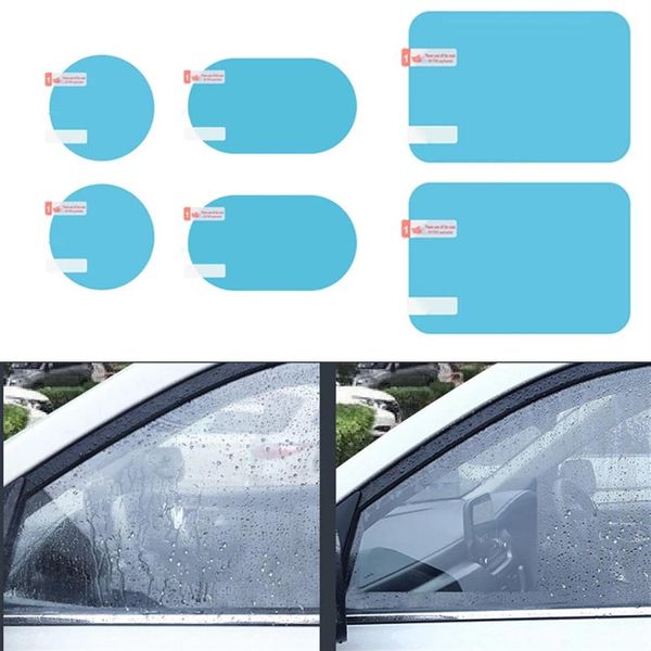 2 pezzi / set specchietto retrovisore per auto protettivo antiappannamento specchio per auto finestra pellicola trasparente pellicola impermeabile antiappannamento adesivo per auto antiriflesso254o