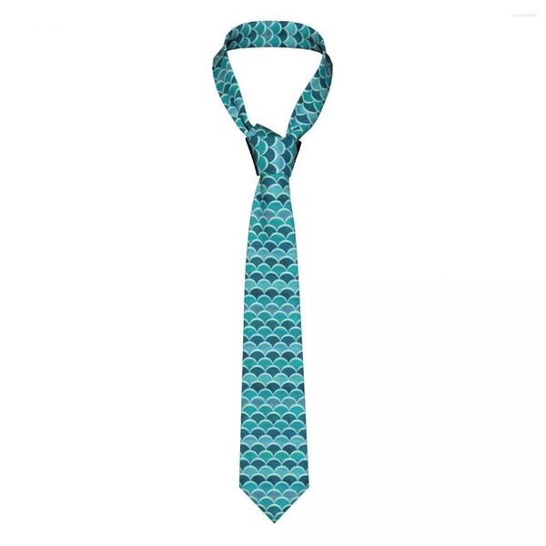 Бабочка русалка галстук зеленые чешуйки для печати рубашка с печатной шейкой свадебной полиэстер шелковый подарок