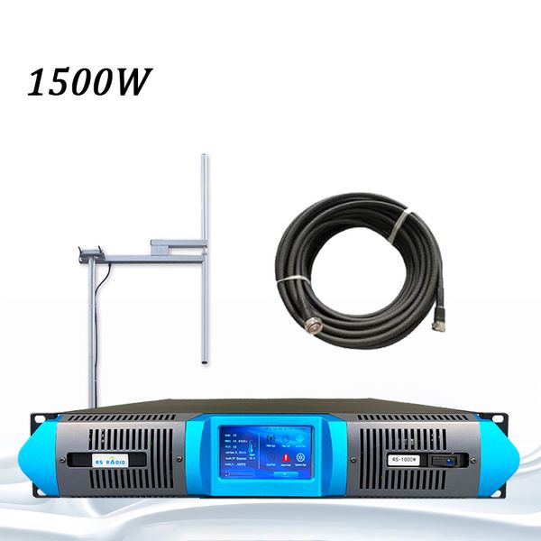 Kit transmissor FM com tela sensível ao toque de 1500 W para estação de rádio transmissor profissional de 1,5 kw