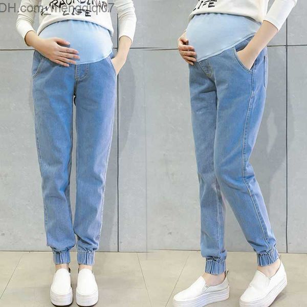 Vestidos para gestantes Lã de inverno Jeans Calças para grávidas Roupas para grávidas Pernas para gestantes Calças para grávidas Z230728