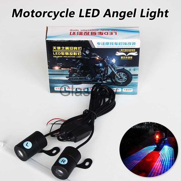 Motosiklet Aydınlatma Yüksek kaliteli motosiklet melek kanadı 12v LED lambalar Evrensel Modifiye Moto Tail Işıkları Lazer Hoş Geldiniz Fren Arka Lameli Blublar X0728