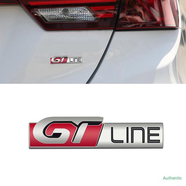 GT Line Emblem Tronco traseiro adesivo para Peugeot 206 207 208 2008 3008 4007 4008 5008 RCZ 308 407 Acessórios para crachá da cintura lateral244s