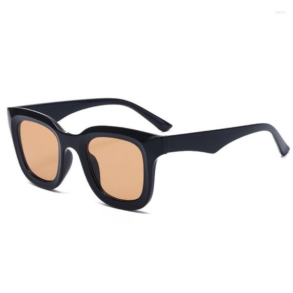 Óculos de Sol Clássico Estilo Quadrado Net Celebrity Masculino Armação Grande Óculos de Sol Retrô Óculos Feminino Simples Contra Vento