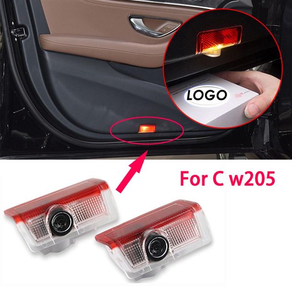 Projetor de luz led para porta de carro luz de boas-vindas para W205 W176 W177 V177 W247175o