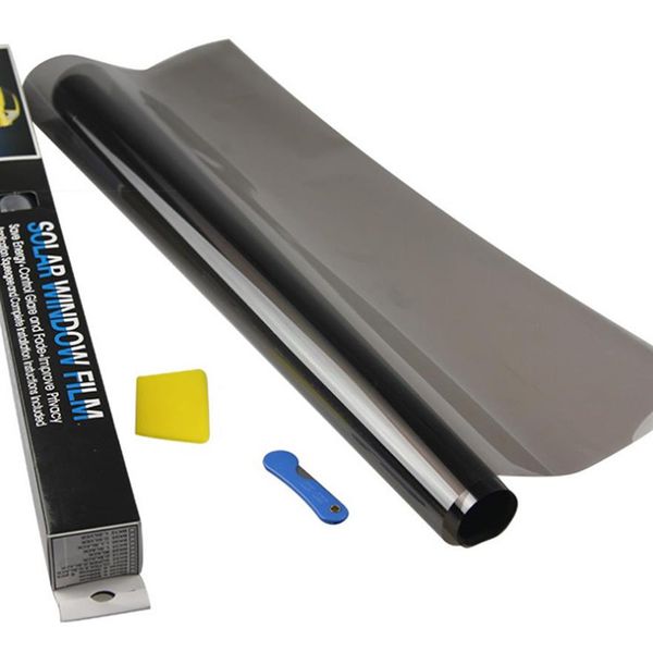 300x50cm VLT Preto Carro Automóvel Janela de Vidro para Construção de Vidro Tinting Film Roll Janela Lateral Adesivo de Proteção Solar UV Cortina Raspador269w