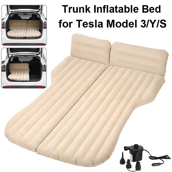 Colchão inflável de ar para carro Universal SUV Auto Travel Sleeping Bed Almofada para assento traseiro tronco Sofá Travesseiro Tapete de acampamento ao ar livre grande C231z