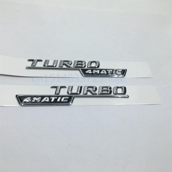 Set di 2 per Mercedes Benz AMG ML GLk TURBO 4MATIC Emblem Badge Decal Trunk Rear Chrome Letters2386
