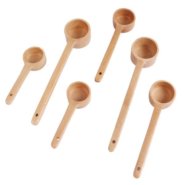 Cucchiaio dosatore in legno con manico lungo Cucchiaio da caffè in legno Cucchiai da minestra da cucina Utensili da cucina per la casa LX4179 LL