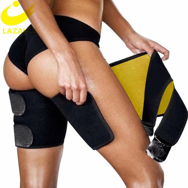 Modelador de cintura e barriga LAZAWG Cinto de perna de suor Aparador de coxa Faixa de suor Perda de peso Neoprene Ginásio Treino Espartilho Cinta para pernas 230728