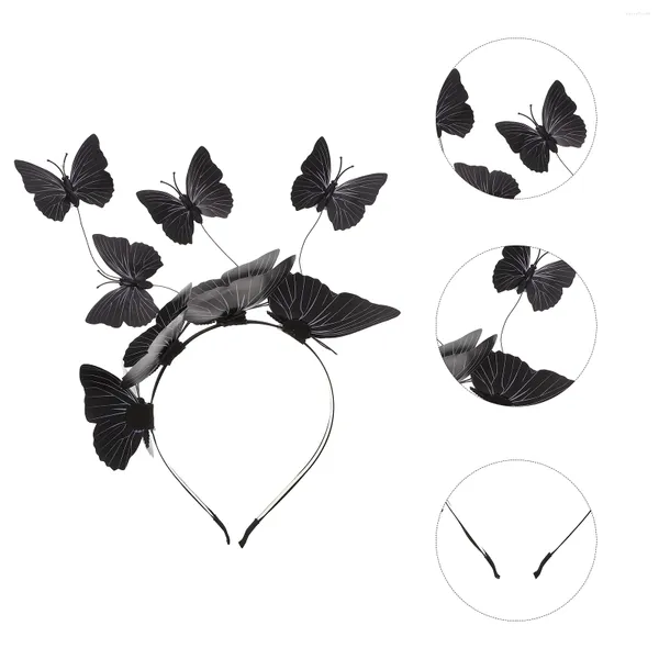 Bandanas 3D Butterfly Headband Camo Clothes Butterflies Headdress Decorations Festival Headbands Stage Plastic Girl Women's