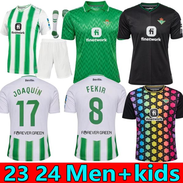 23 24 Футбольные майки JOAQUIN Real Betis B.iglesias Camiseta De Futbol Home Away Juanmi CANALES Fekir 2023 Специальные футбольные майки Copa DEL