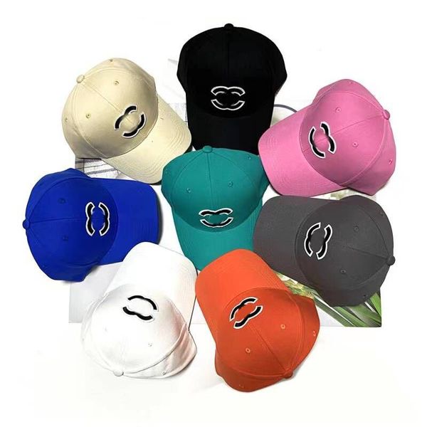 Assicenza a banda a bordo a banda da bandiera a banda di cappello all'ingrosso Brand a doppia lettera Candy Color Dome Baseball Cap unisex Four Seasons Outdoor Leisure Sunhats