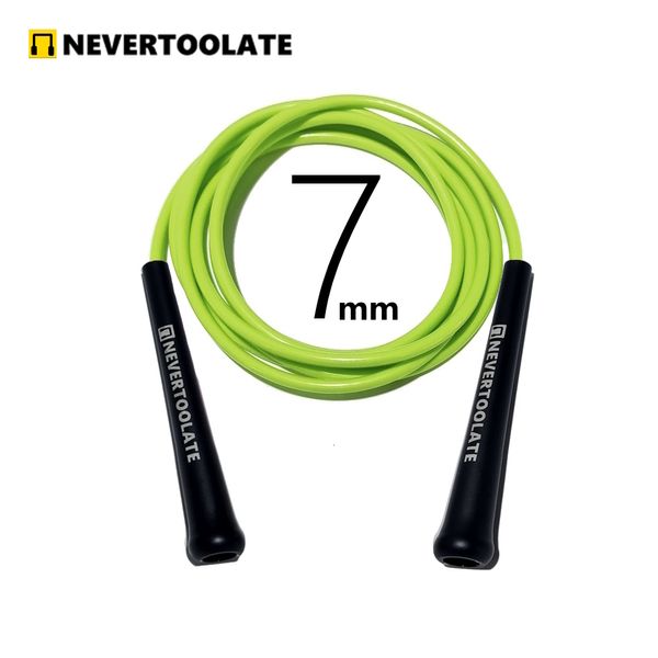 Cordas de Pular 7 mm de diâmetro Corda de PVC 220 gramas 3,2 metros 15,5 cm de comprimento cabo pesado skip jump corda de pular fitness NEVERTOOLATE BOA QUALIDADE 230729