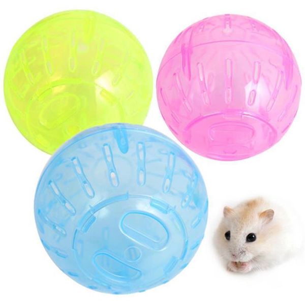 Nova gaiola de brinquedo colorida para animais de estimação hamster gerbil rato exercício de plástico pequena minibola 2693