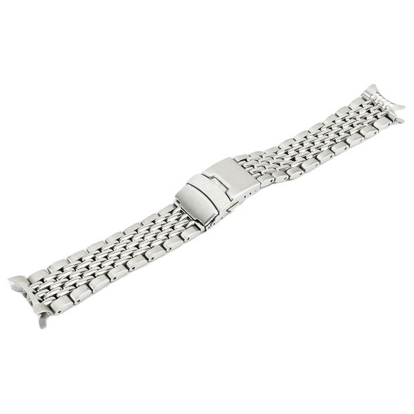 Cinturini per orologi Argento Acciaio inossidabile 316L Estremità curva 20MM 22MM Perlina di fascia di riso Adatta per orologio da polso SKX007 230727