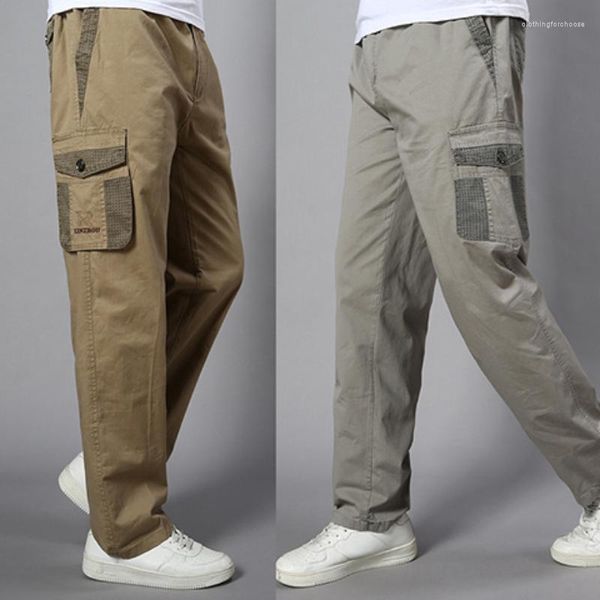 Мужские брюки повседневное мужчина свободный классические брюки для мужчин Продажа полиэстерская тенденция широкая летняя мода y2k стильная карманная эстетическая длинная мешковатая мешкова