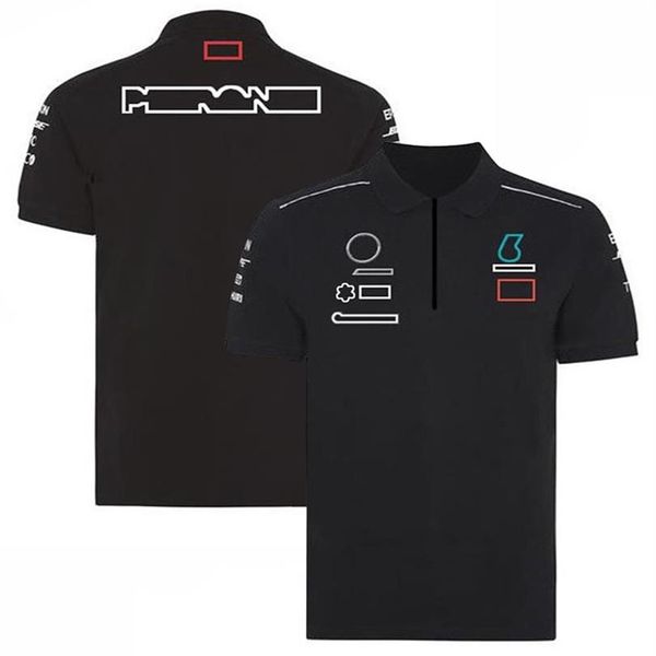 2021 neues F1-Fan-T-Shirt Poloshirt Herren schnell trocknende Kurzarm-Arbeitskleidung Formel-1-Rennanzug Teamuniform 242J