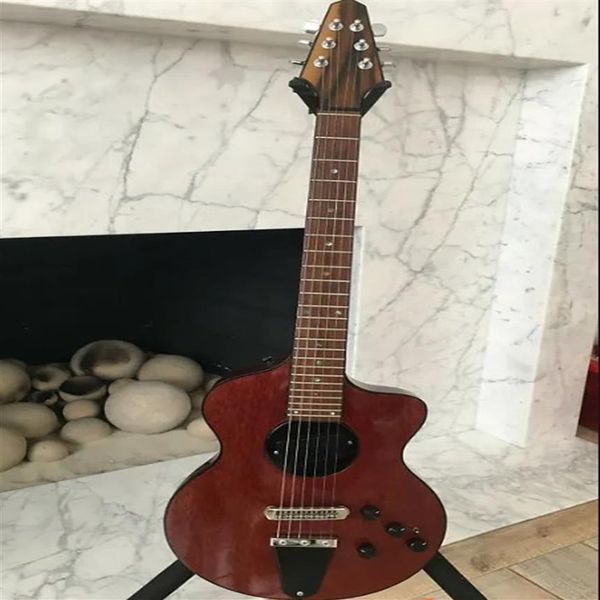 Yeni Rick Turner Model 1-C-LB Lindsey Buckingham Burgundy Kahverengi Yarı İçi Boş Elektrikli Gitar Siyah Vücut Bağlama 5 Parça Lamine M264Q