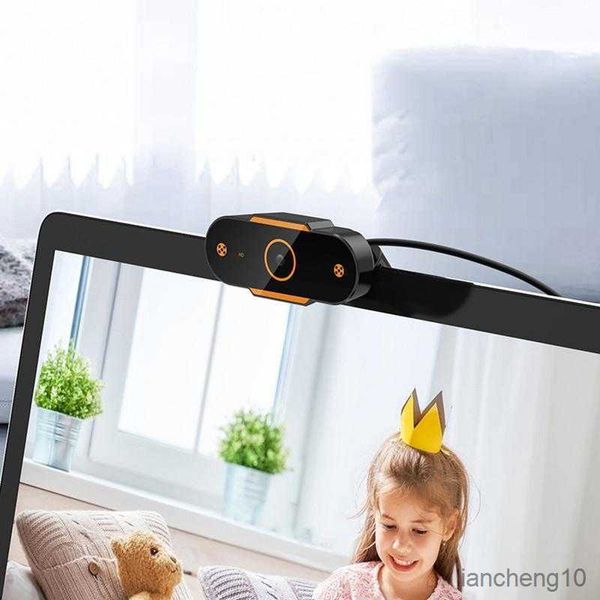 Webcams Webcam Câmera de transmissão ao vivo Câmera livre de driver Webcam para laptop com função de foco automático Amplo ângulo de visão para laptop PC R230728