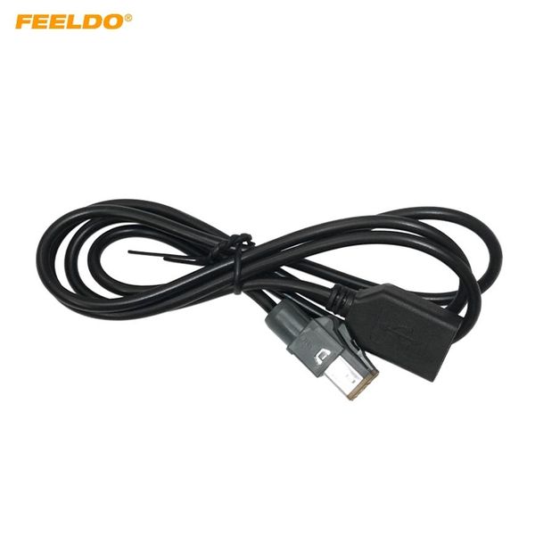 FEELDO Car Audio Radio Feminino USB AUX-In Cable Adapter 4Pin Connector For Subaru Forester XV Outback Legacy #56622493