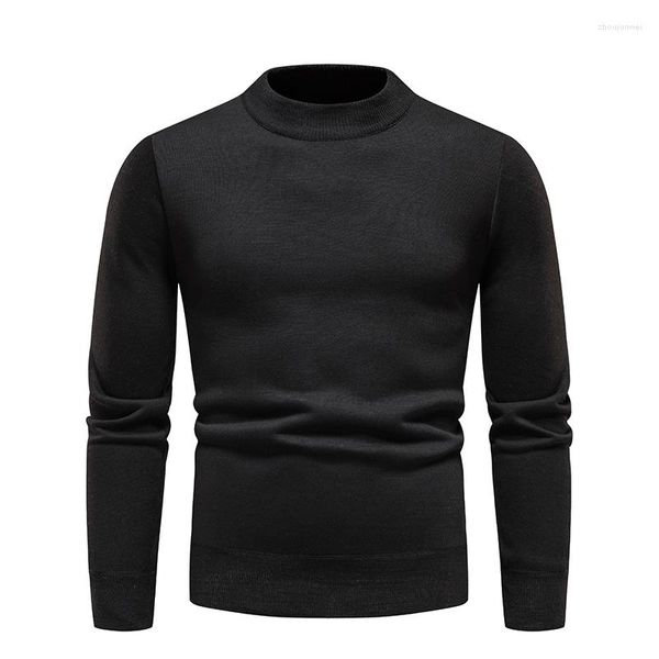 Männer Pullover Winter Mode Einfarbig Pullover Pullover Casual Vielseitig Männlich Warme Männer