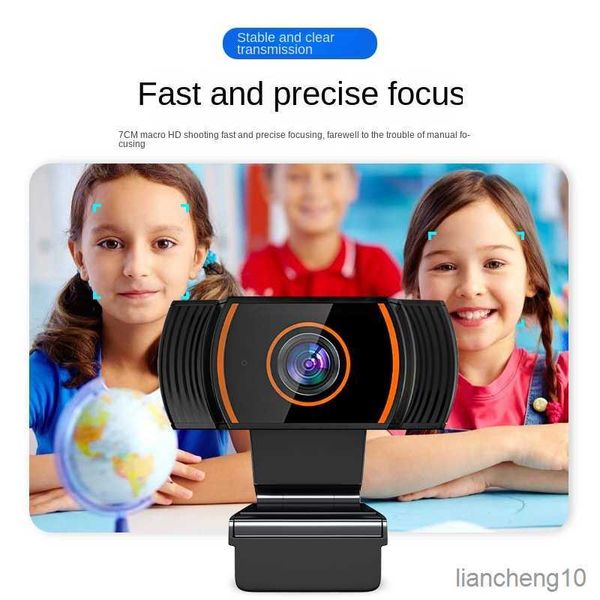 Webcam Webcam 1080P con microfono Mini videocamera per computer per lezioni video online Streaming live R230728