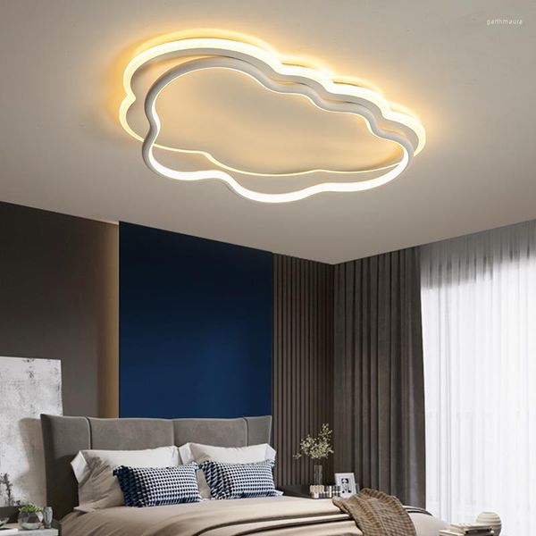 Lampadari LED Cloud Lampadario in acrilico Illuminazione per interni per camera da letto per bambini Apparecchio per soggiorno Lustre Lamp Fixtures Dimmbale