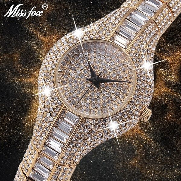 Relógios de pulso Missfox 30mm pequeno relógio feminino à prova de choque à prova d 'água luxo senhoras ar pulseiras de metal bu relógios chineses 230727