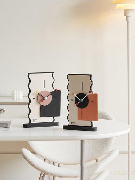 Relógios de mesa Relógio bonito para decoração de sala de estar Relógio de mesa Crianças Quarto Decoração de casa Saat Horloge Quart Mecanismo Bateria