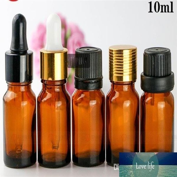 Hochwertige Glas-Augentropfflaschen, 10 ml, bernsteinfarbenes ätherisches Öl, Parfüm-Pipettenfläschchen für Hautpflege, Kosmetik, Lotion, Produkte226u