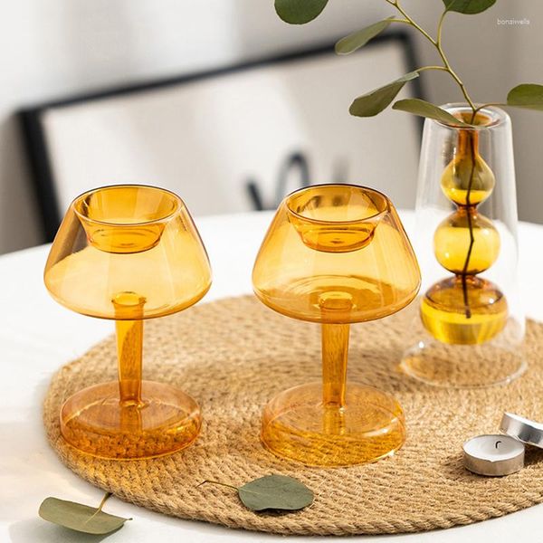 Castiçais Vaso de planta para decoração de mesa sala de estar decorativo água hidroponia ornamentos arranjo de flores suporte de vidro