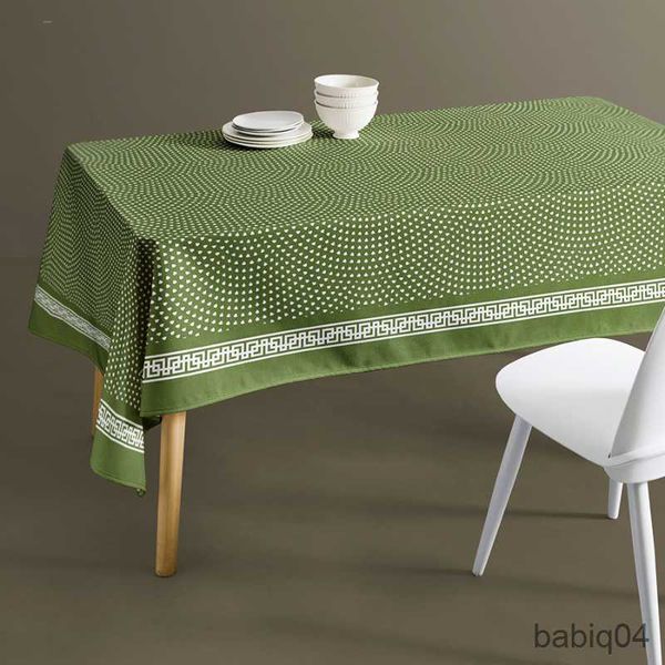 Tovaglia Tovaglia francese con fiori e uccelli Verde Fashion Retro Tavolino Cucina Soggiorno Tavolo da pranzo Tessuto decorativo R230726