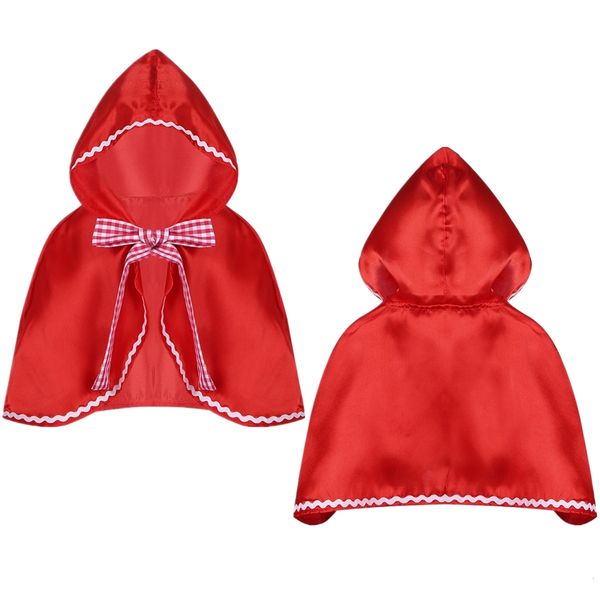 Giacche Ragazze Red Riding Cloak Hood Bambini Halloween Costume Cosplay Little Princess Mantello con cappuccio Carnevale tema Party Role Play Dress Up 230728