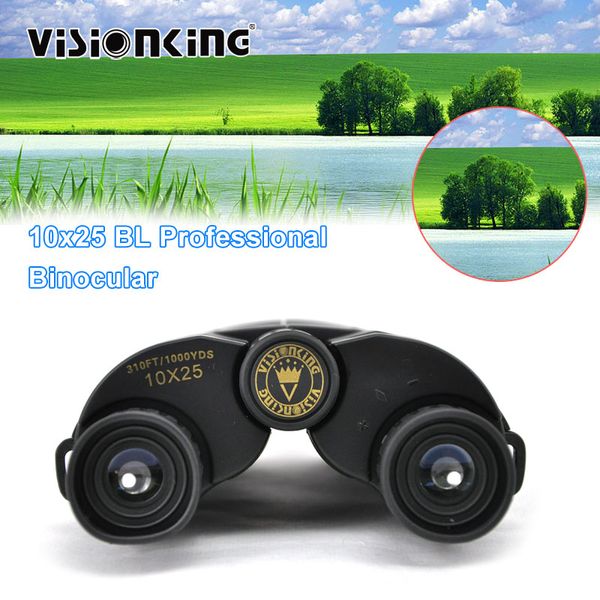 Visionking 10x25 Outdoor-Fernglas, tragbar, mehrfach beschichtet, FMC, Camping, Vogelbeobachtung, Teleskop, Lichtleiter, Zielfernrohr, Geschenk für Kinder