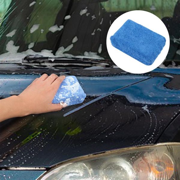 5 10PCS Spugne in microfibra per auto Panni Applicatori di cera per lucidatura Pulizia delle mani Cera morbida Tampone per lucidatura Auto Care Wash Sponge281T