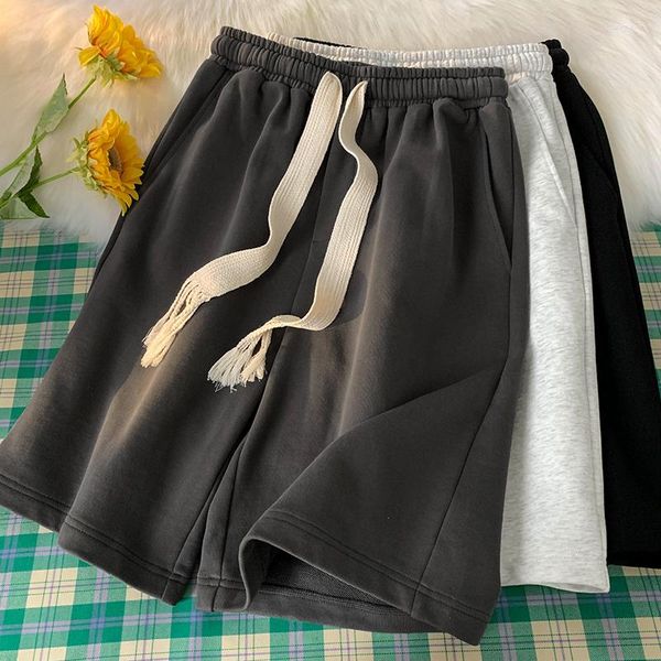 Shorts Masculino Algodão Linho Calça Masculina Casual Verão Respirável Confortável Cordão Macio Streetwear E61