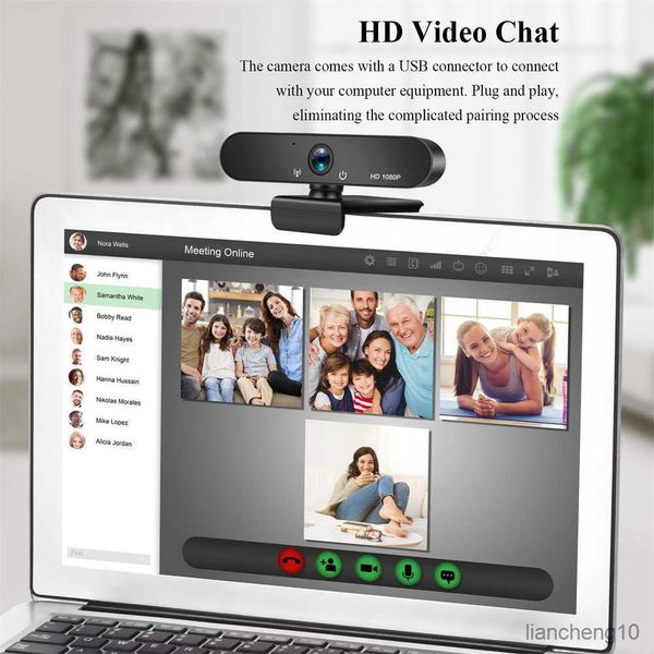 Webcams BELK Caméra d'ordinateur Caméra Web complète Webcam avec pour les appels vidéo Diffusion en direct en ligne en direct R230728