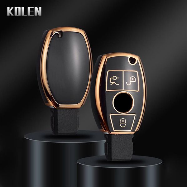 Novo TPU Car Remote Key Case Cover Shell Fob Para Mercedes Benz Classe A C E S G GLA CLA GLK GLC CLS W204 W463 W176 W251 W205 AMG182q