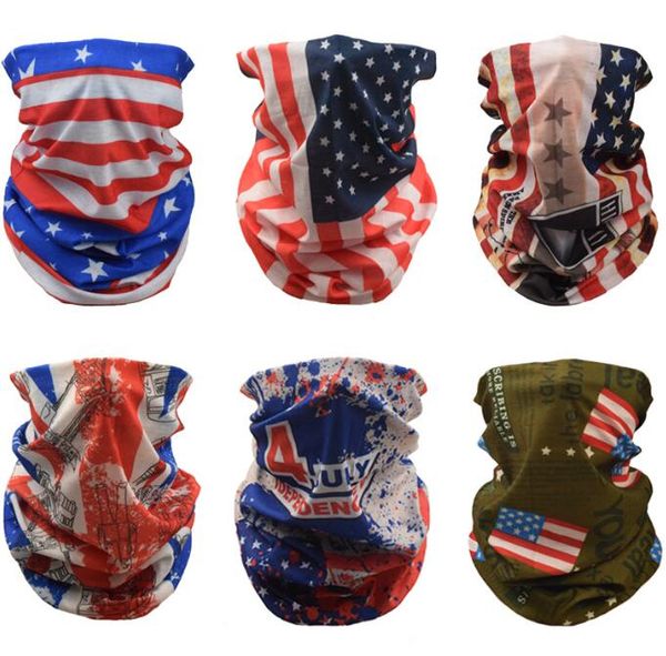 Bandana de cabeça com bandeira de caveira Bandana de pescoço Gaiter Headband Envoltório de cabeça para homens e mulheres Cachecol mágico Multifuncional Cachecol de cabeça Balaclava Máscara facial